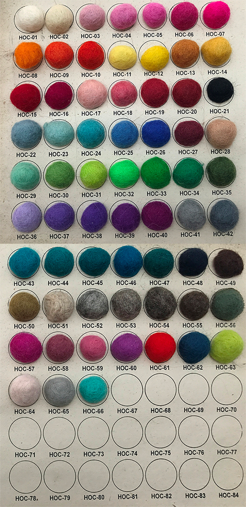 Costom Color - Felt Ball Rugs Nepal
